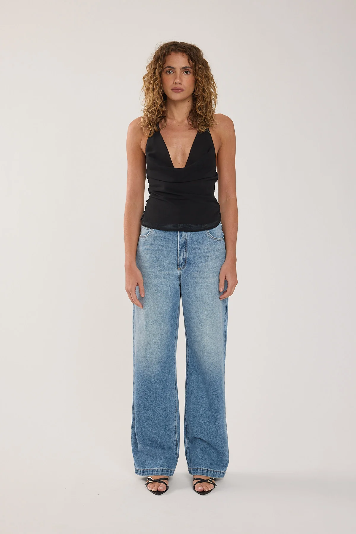 Abrand A 94 High and Wide Jean Paloma Mid Blue Denim - Image 2