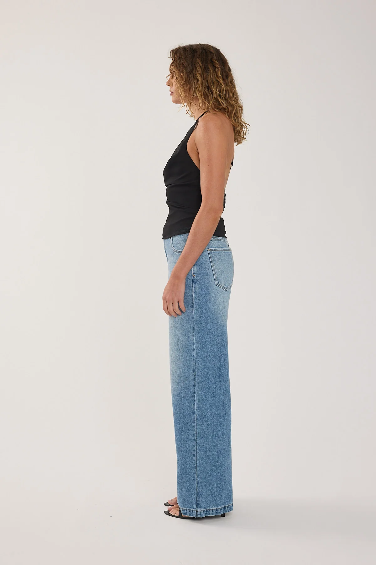 Abrand A 94 High and Wide Jean Paloma Mid Blue Denim - Image 3