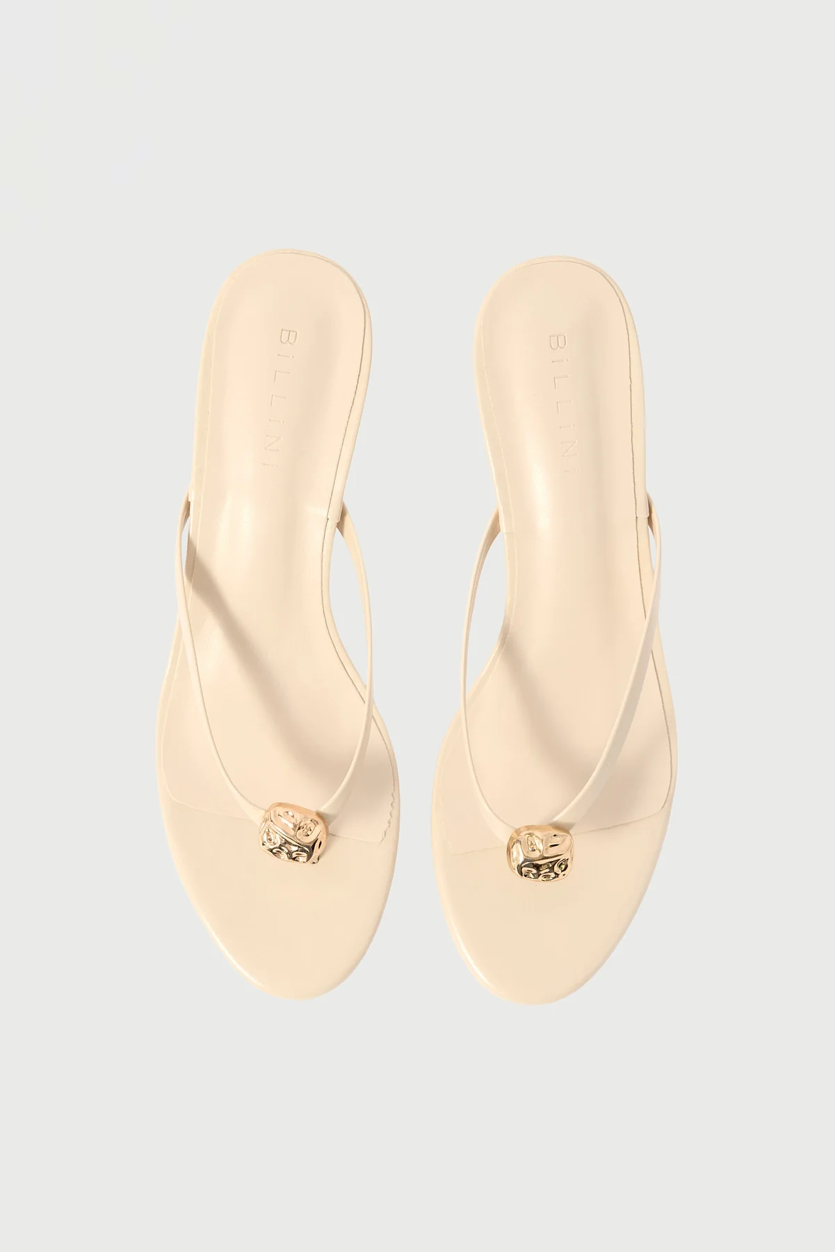 Billini Gaynor PU Thong Heel Cream - Image 4