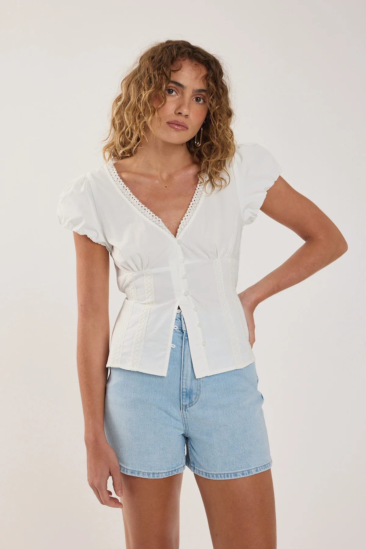 Lee High Relaxed Short Light Blue Denim - Image 6
