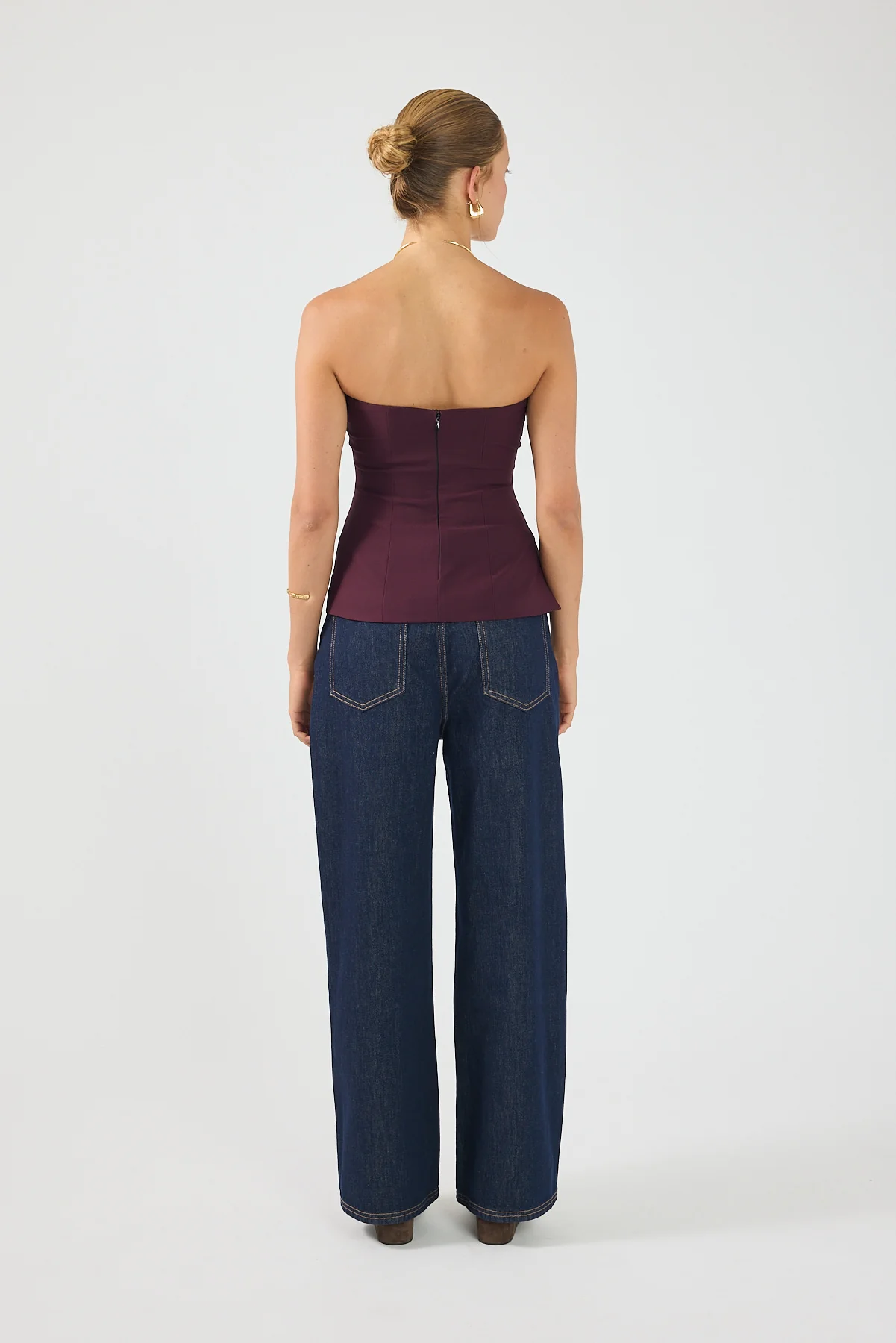 Perfect Stranger Alba Strapless Top Plum - Image 2