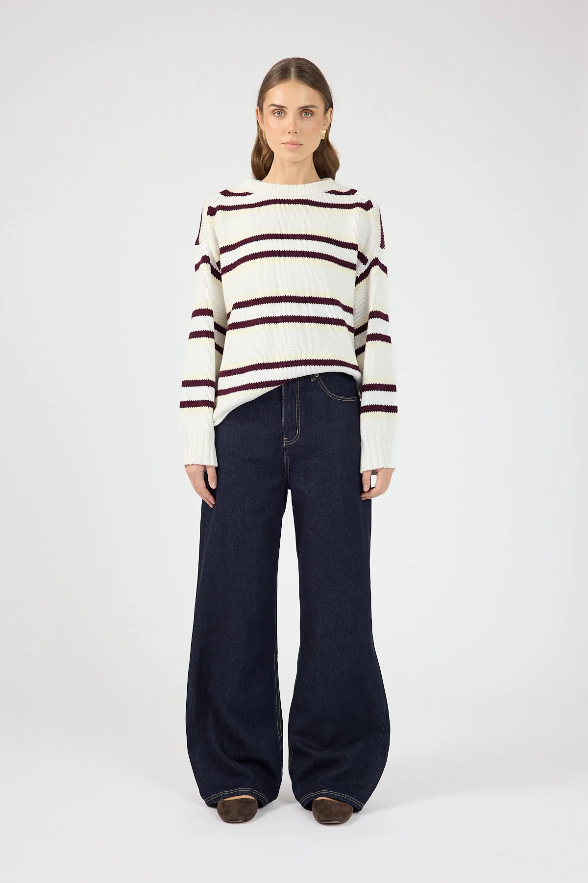 Perfect Stranger Amory Stripe Knit Jumper Cream Stripe - Image 2