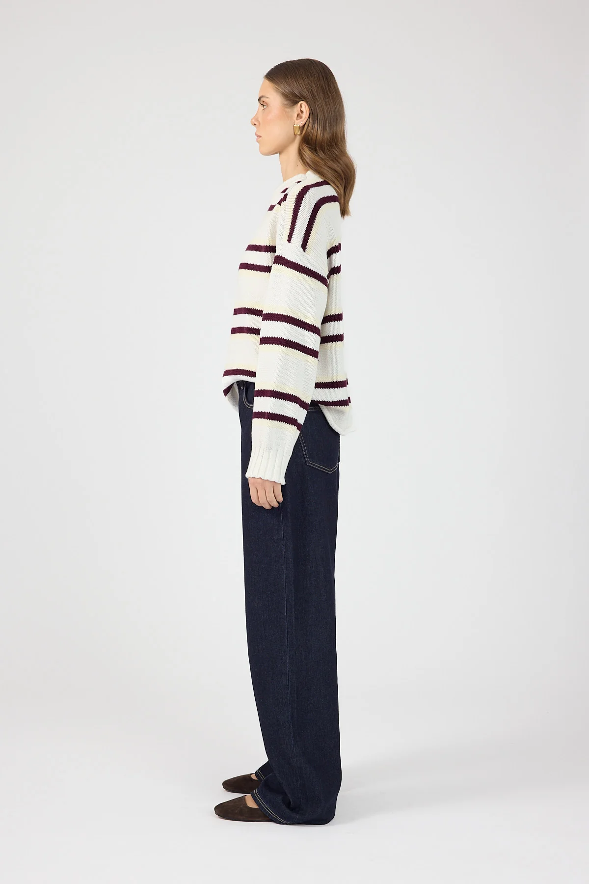 Perfect Stranger Amory Stripe Knit Jumper Cream Stripe - Image 3