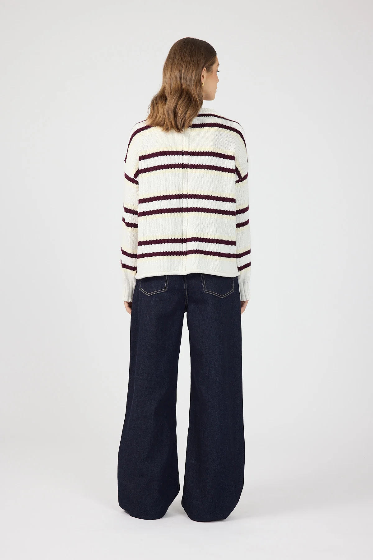 Perfect Stranger Amory Stripe Knit Jumper Cream Stripe - Image 4