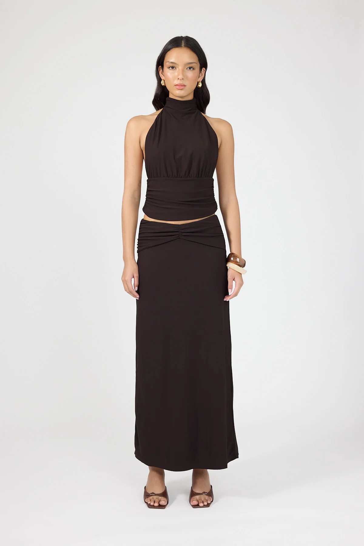 Perfect Stranger Aria Maxi Skirt Brown - Image 7