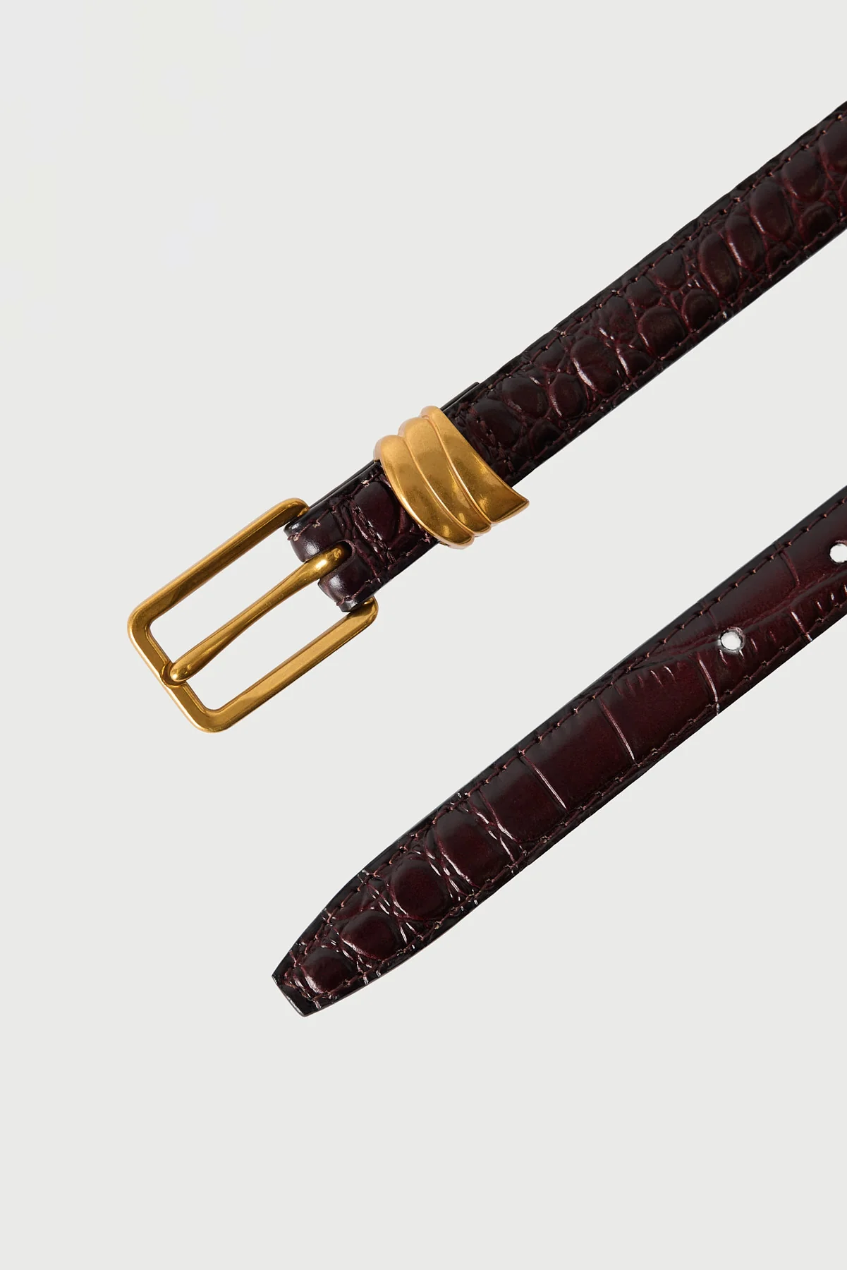 Perfect Stranger Ash Genuine Leather Belt Burgundy - Image 3