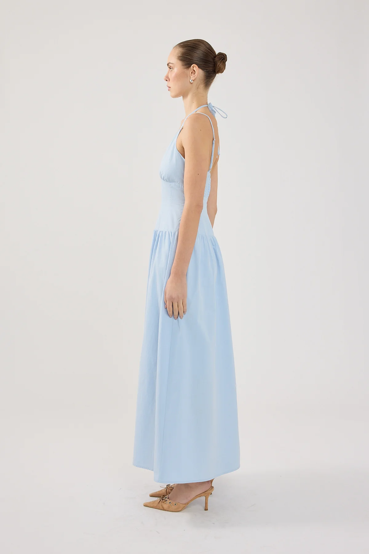 Perfect Stranger Beau Dropwaist Maxi Dress Light Blue - Image 5
