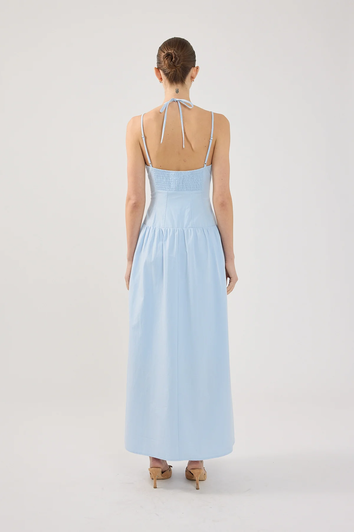 Perfect Stranger Beau Dropwaist Maxi Dress Light Blue - Image 6