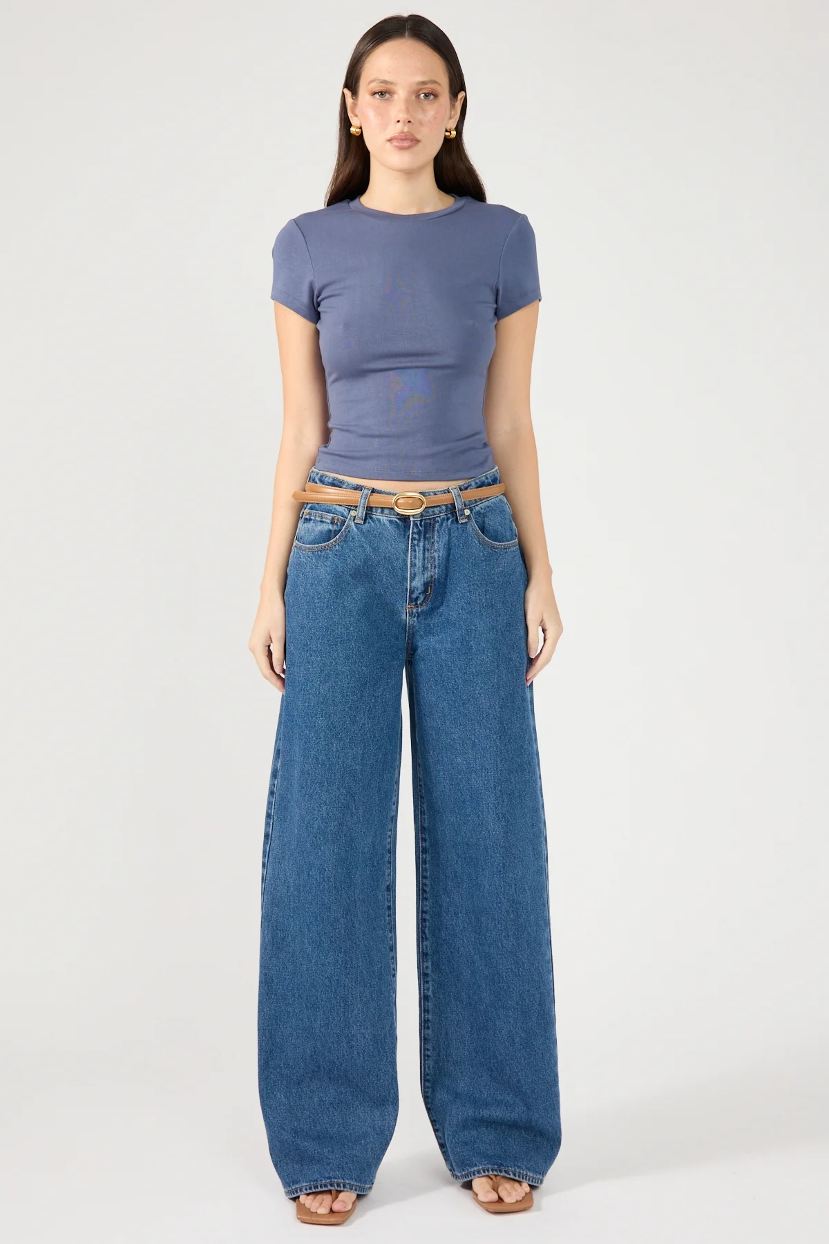 Perfect Stranger Cap Sleeve Tee Blue - Image 5