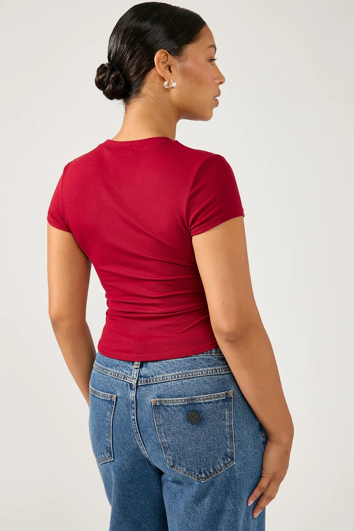 Perfect Stranger Cap Sleeve Tee Red - Image 7