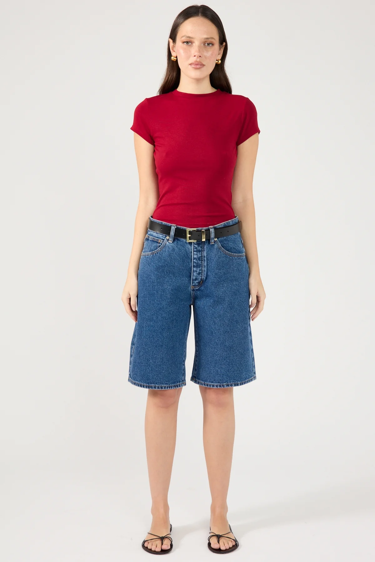 Perfect Stranger Cap Sleeve Tee Red - Image 9