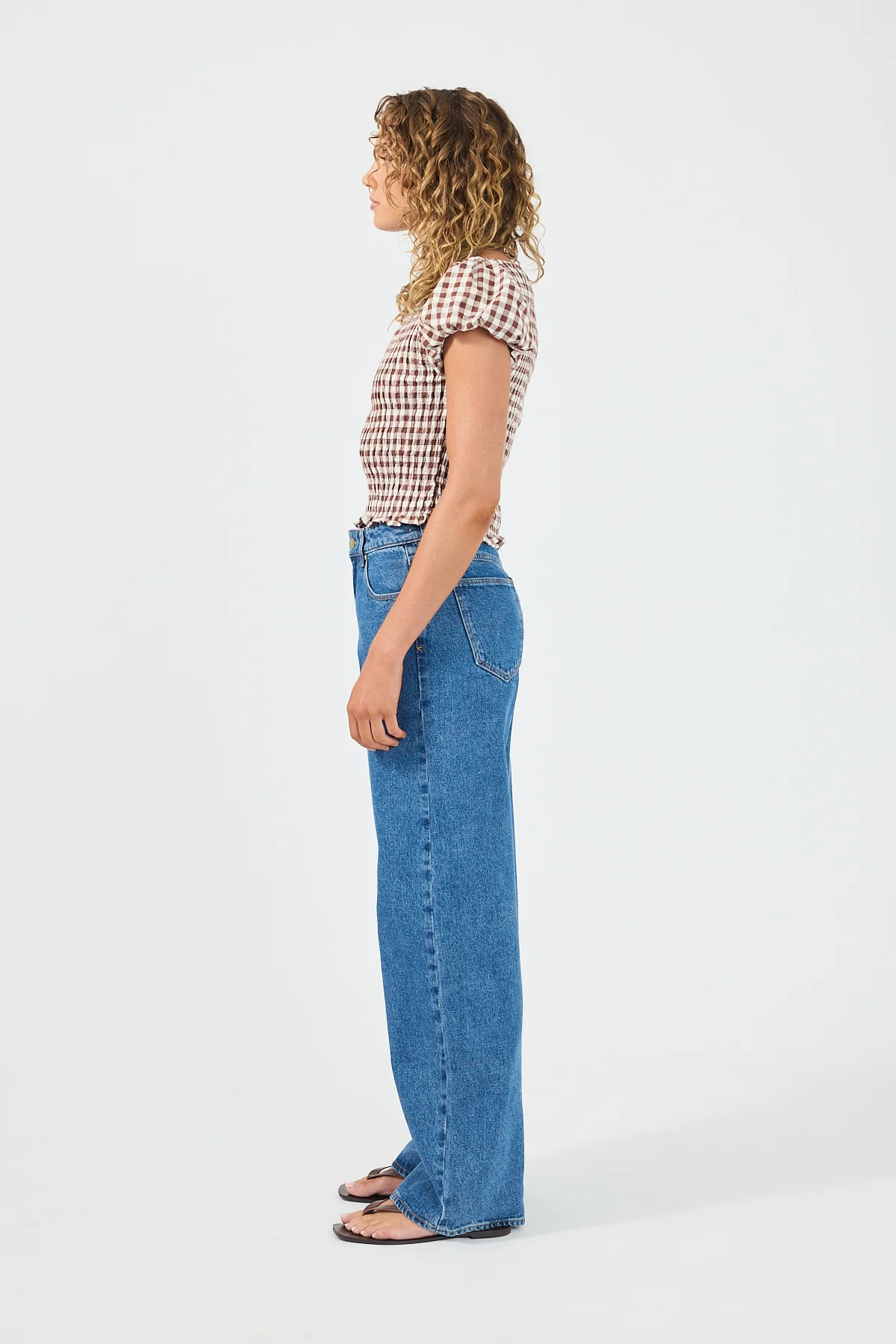 Perfect Stranger Carlie Short Sleeve Top Brown Print - Image 4