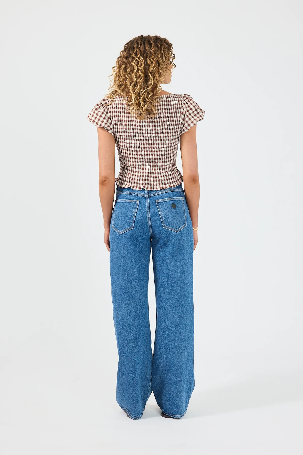 Perfect Stranger Carlie Short Sleeve Top Brown Print - Image 5