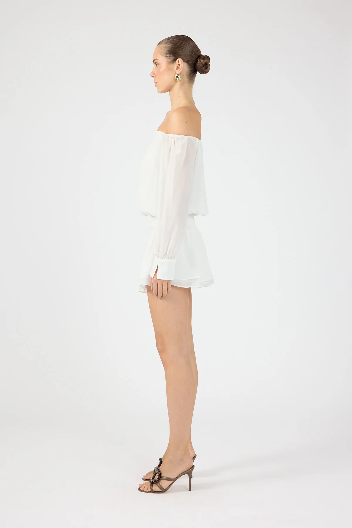 Perfect Stranger Carrie Off Shoulder Mini Dress White - Image 2