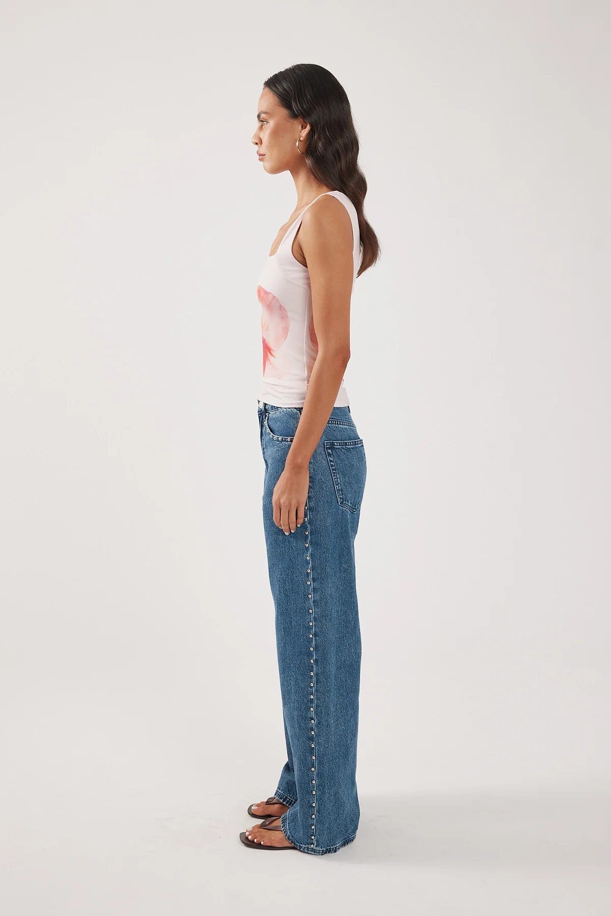 Perfect Stranger Cassia Square Neck Top Pink Print - Image 5