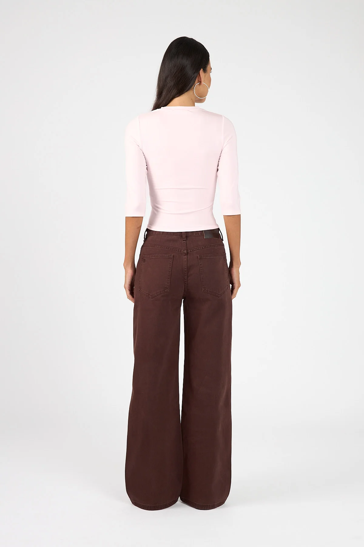Perfect Stranger Classic 3/4 Sleeve T-shirt Dusty Pink - Image 3