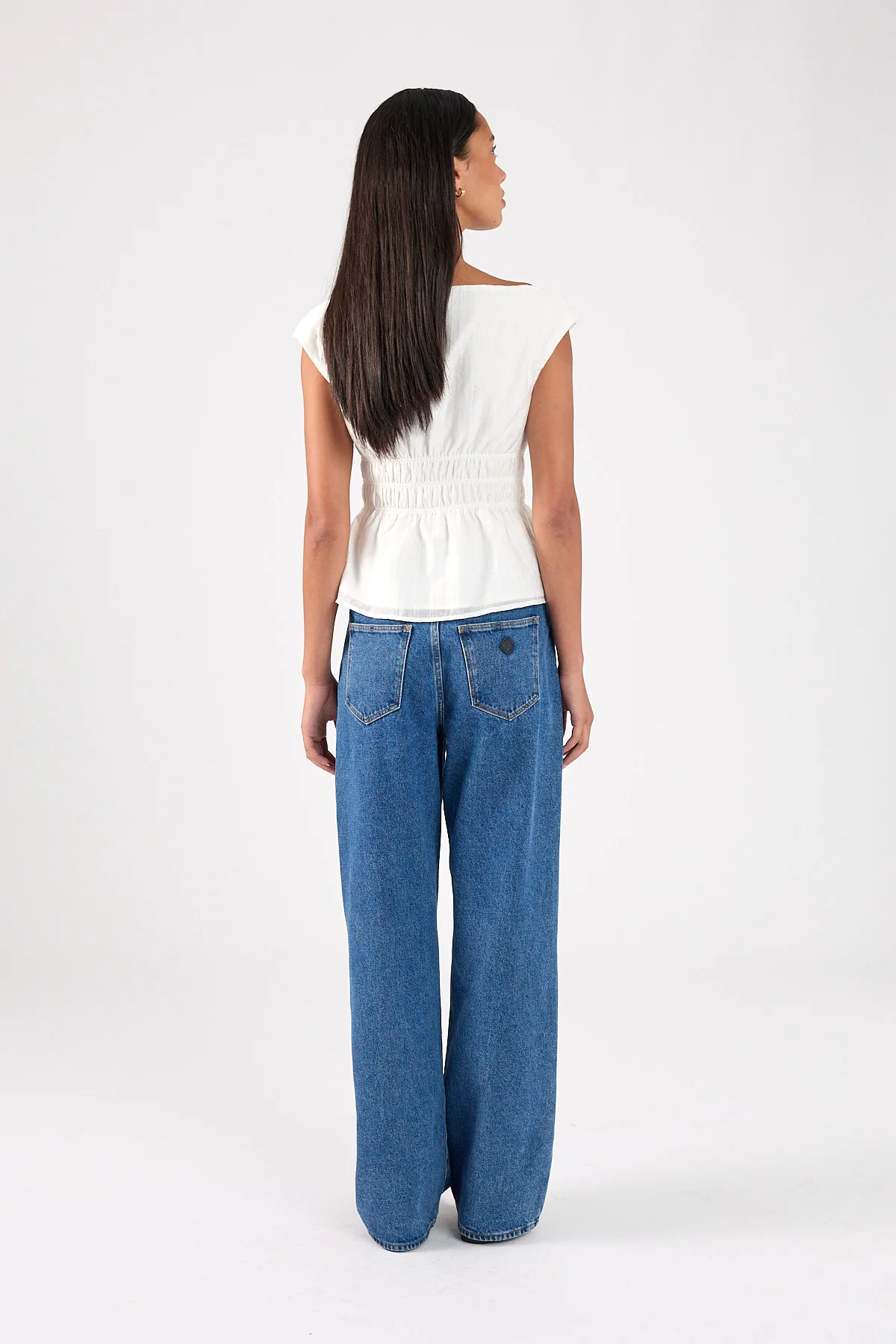 Perfect Stranger Claudette Shirred Top White - Image 4