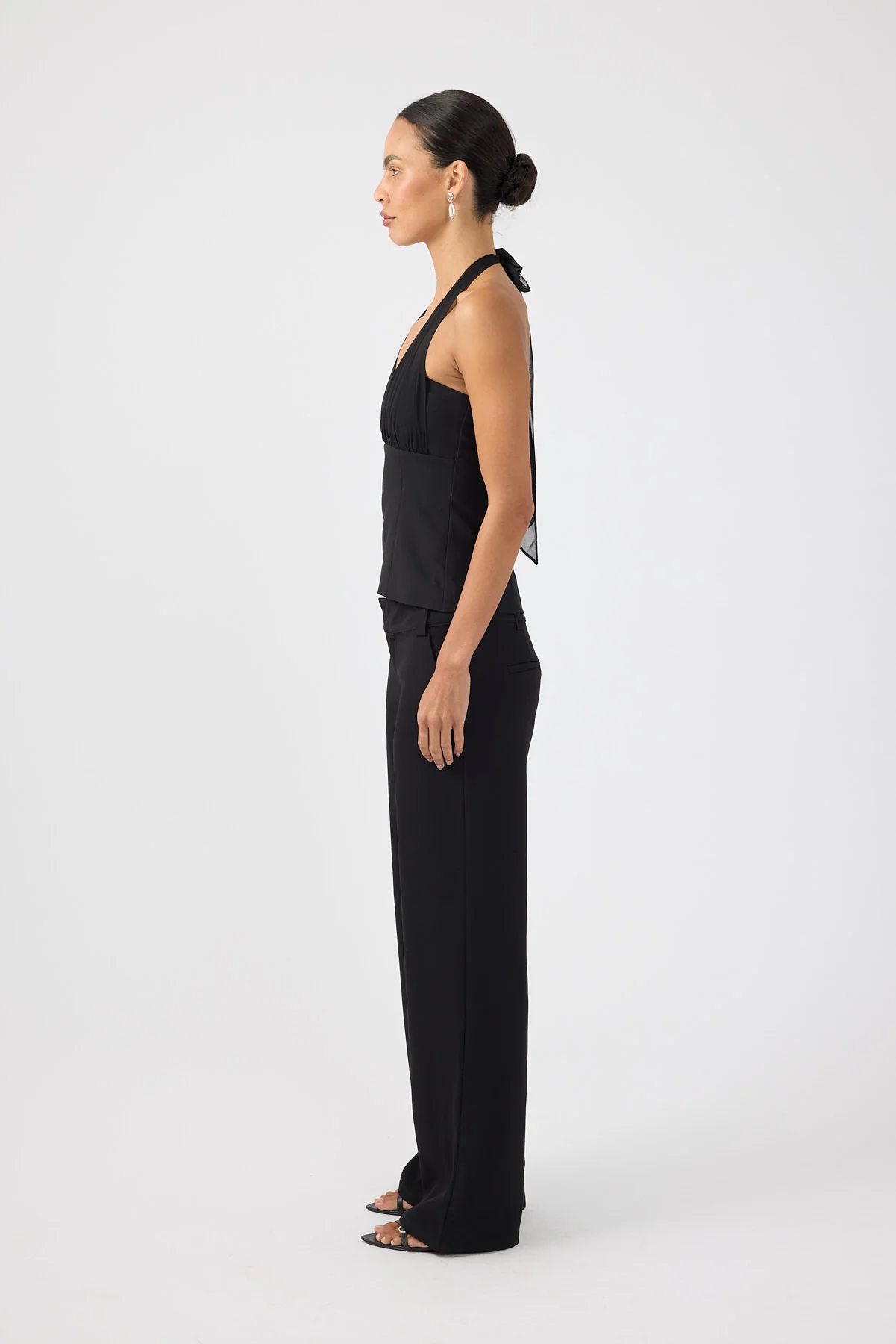 Perfect Stranger Cocona Low Rise Recycled Tailored Pant Black - Image 7