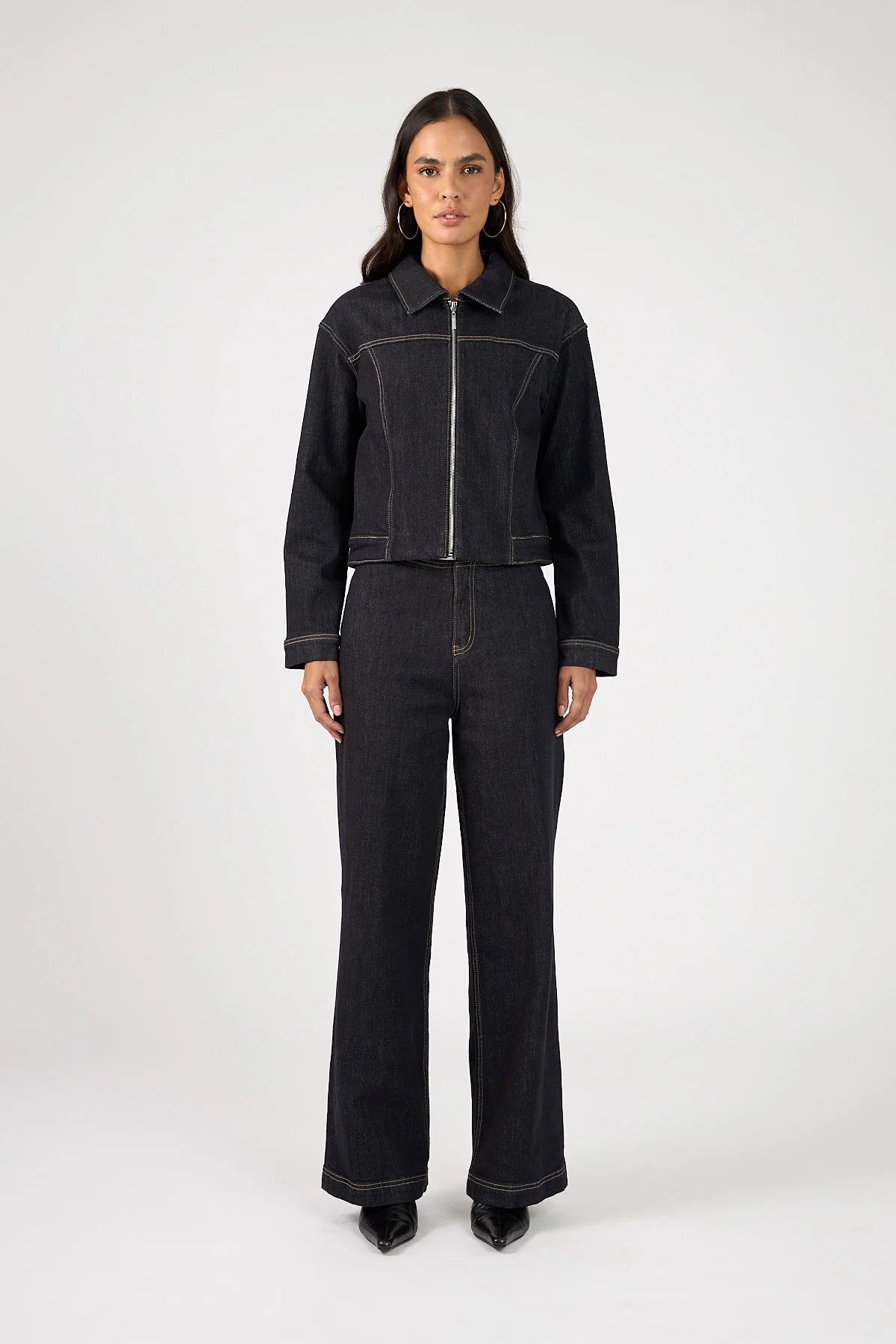 Perfect Stranger Cynthi Denim Jacket Dark Indigo - Image 5