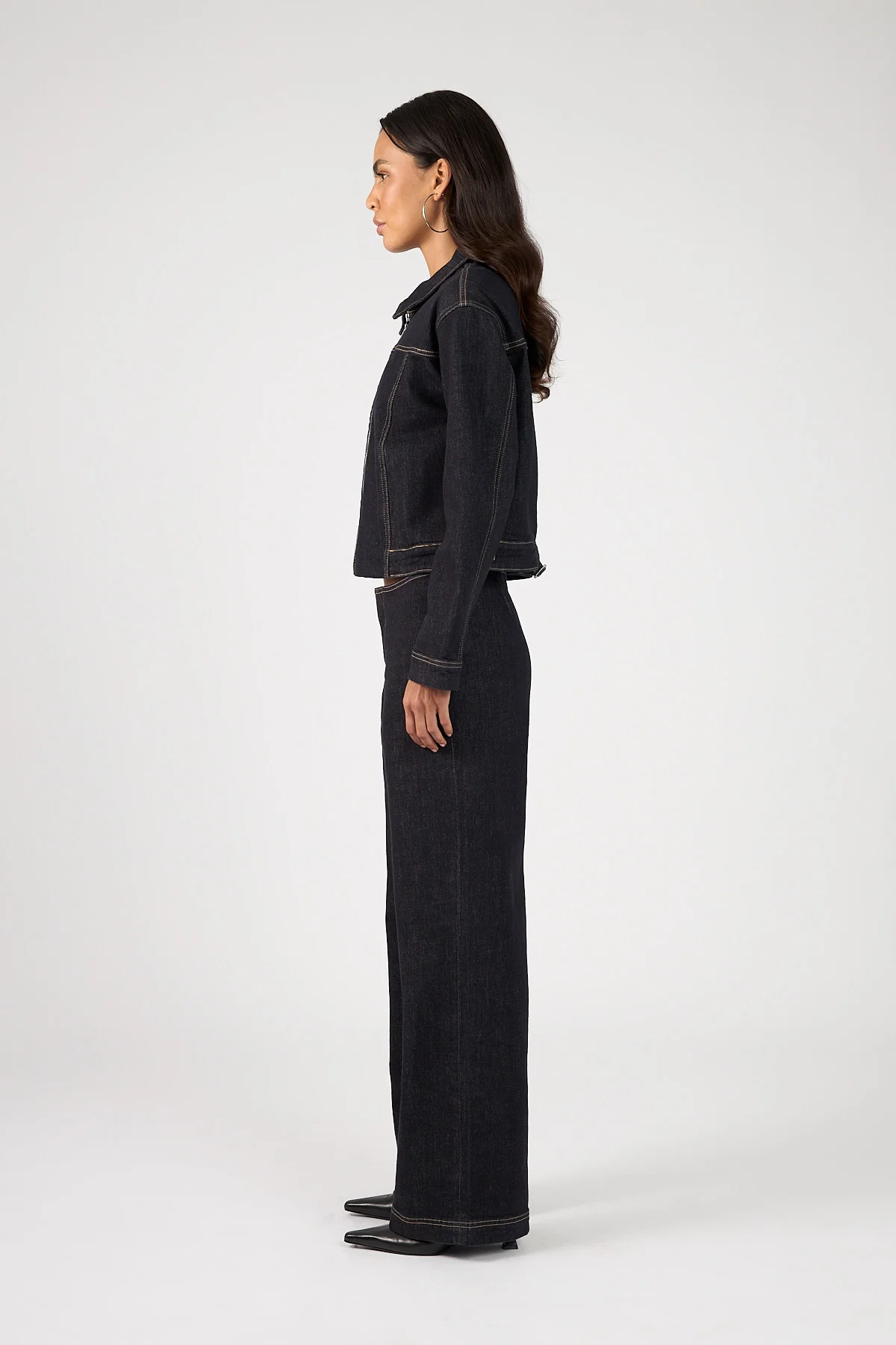 Perfect Stranger Cynthi Denim Jacket Dark Indigo - Image 6