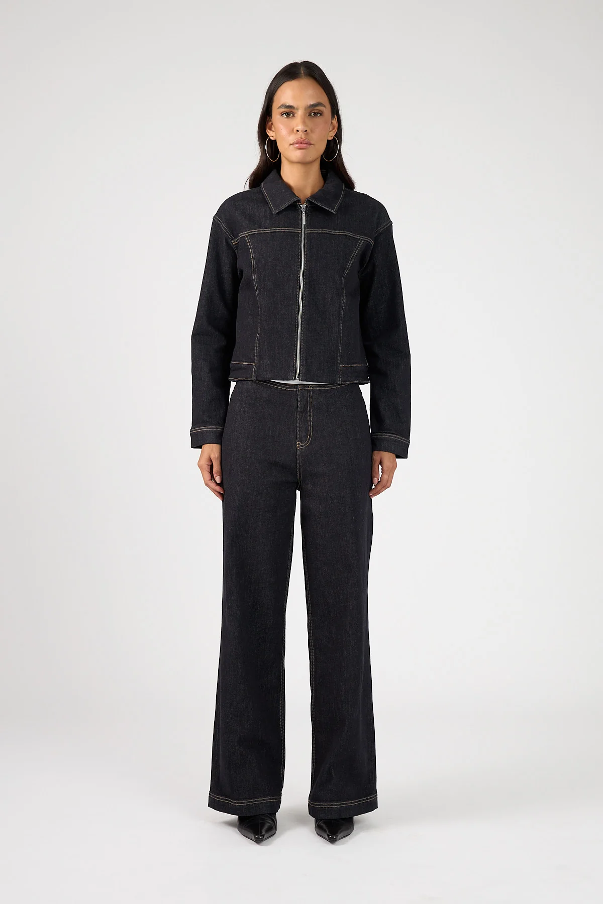 Perfect Stranger Cynthi Mid Baggy Jean Dark Indigo