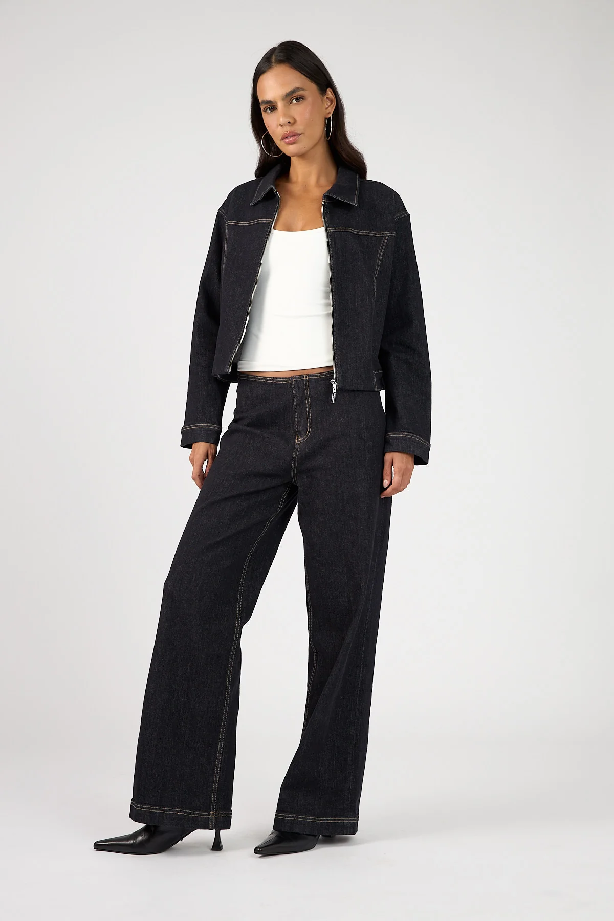 Perfect Stranger Cynthi Mid Baggy Jean Dark Indigo - Image 4