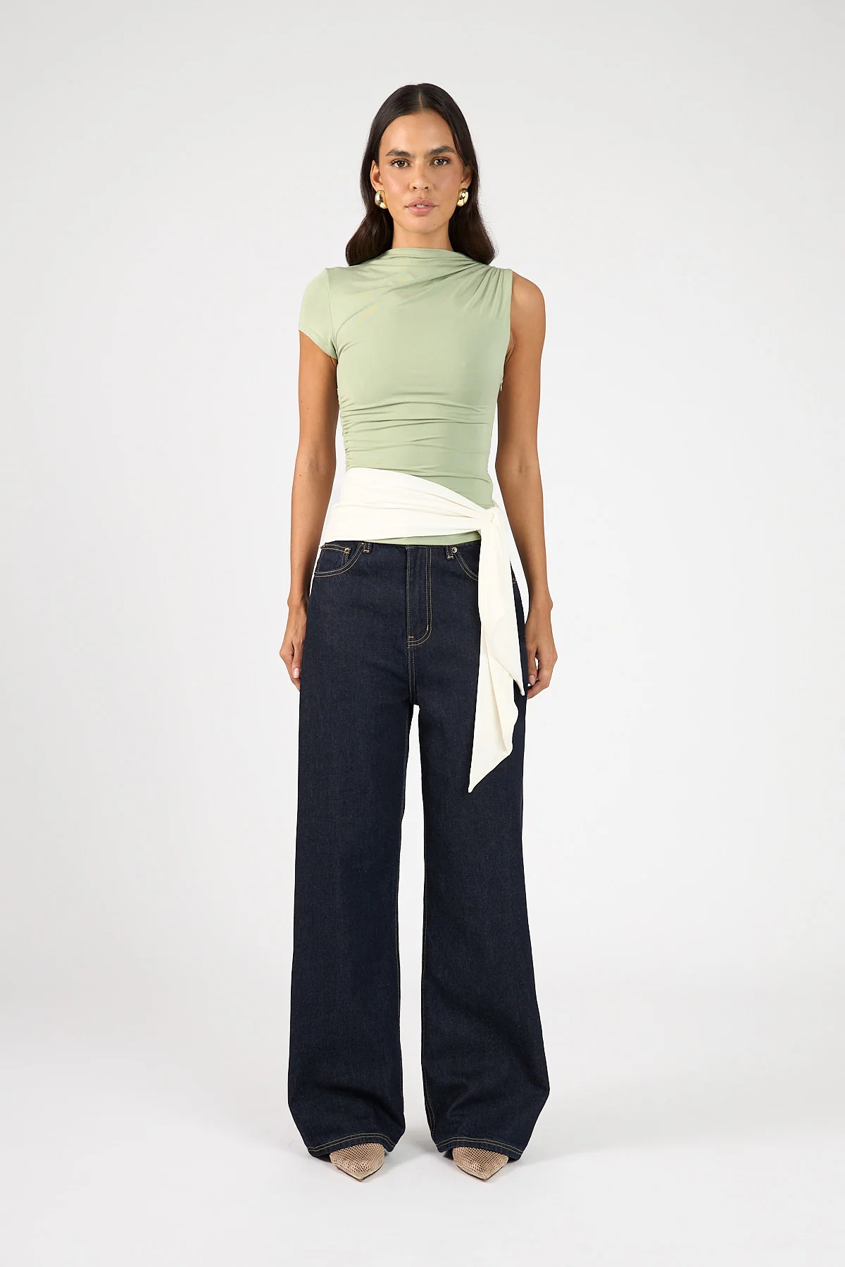 Perfect Stranger Daisy Sash Top Matcha Green - Image 5