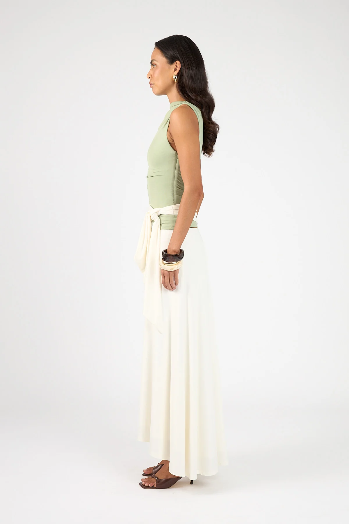 Perfect Stranger Daisy Sash Top Matcha Green - Image 9