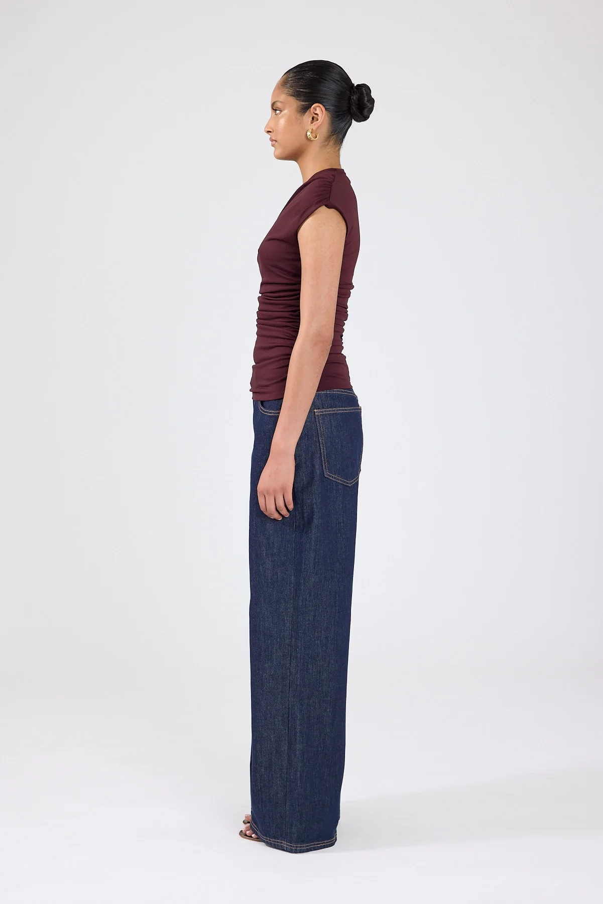 Perfect Stranger Dara Sleeveless Wrap Top Plum - Image 7
