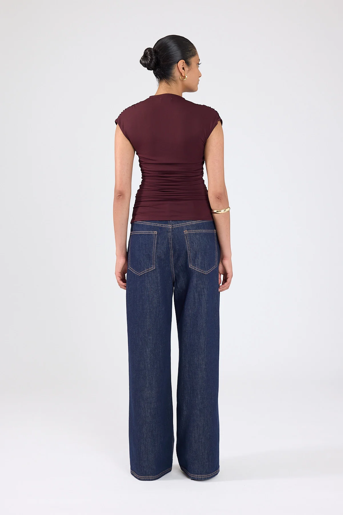 Perfect Stranger Dara Sleeveless Wrap Top Plum - Image 8