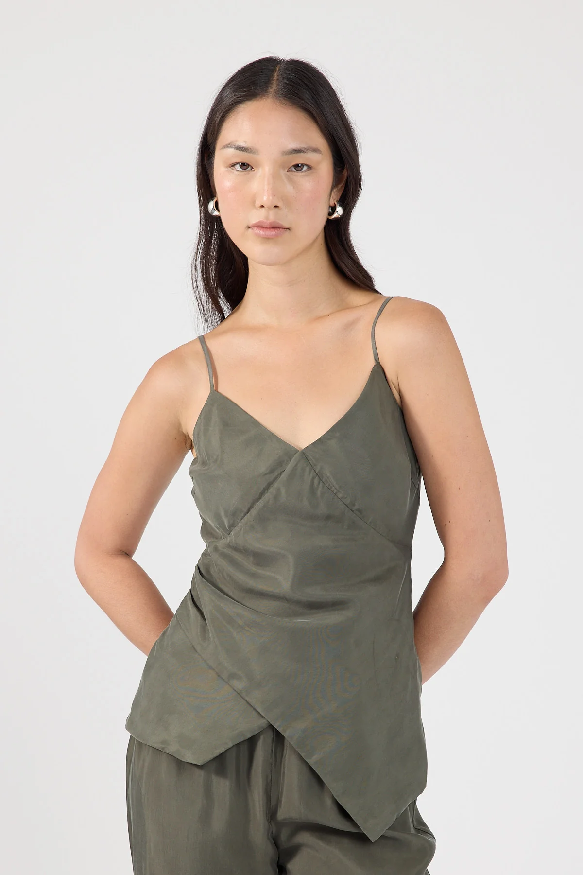 Perfect Stranger Darcy Cupro Top Khaki - Image 10