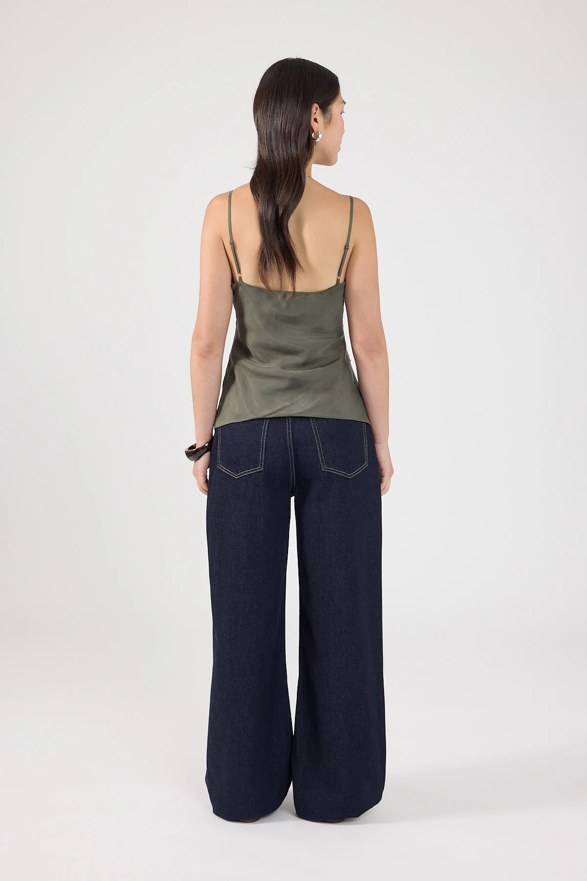 Perfect Stranger Darcy Cupro Top Khaki - Image 3