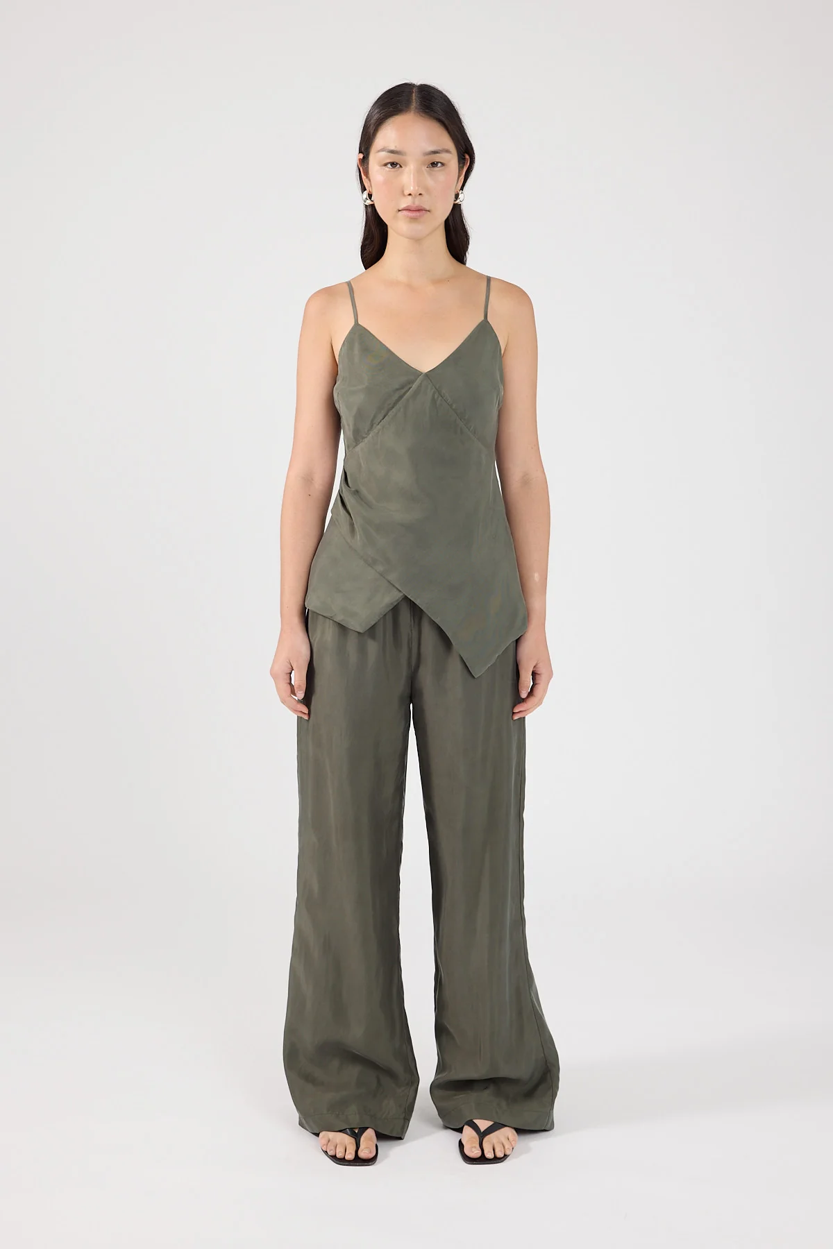 Perfect Stranger Darcy Cupro Top Khaki - Image 6