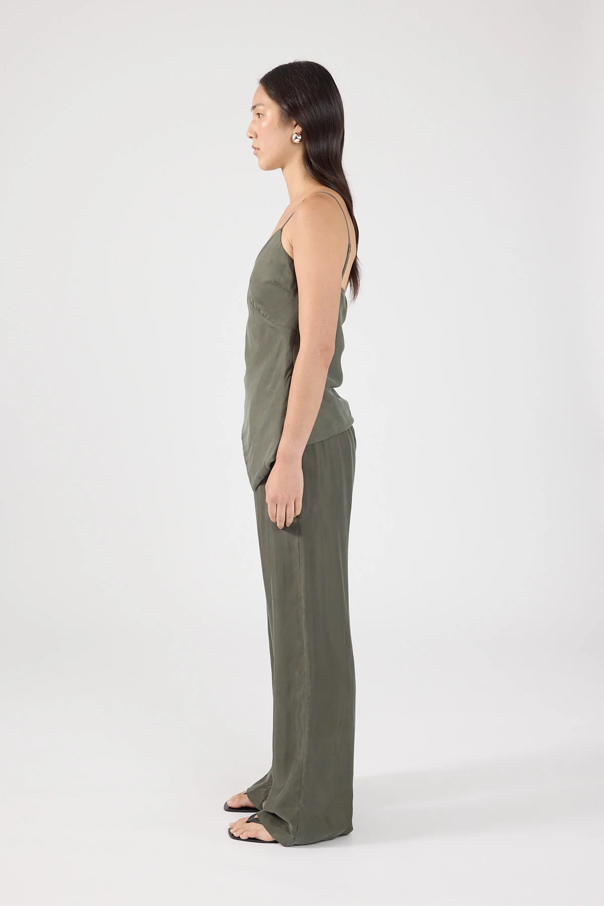 Perfect Stranger Darcy Cupro Top Khaki - Image 7