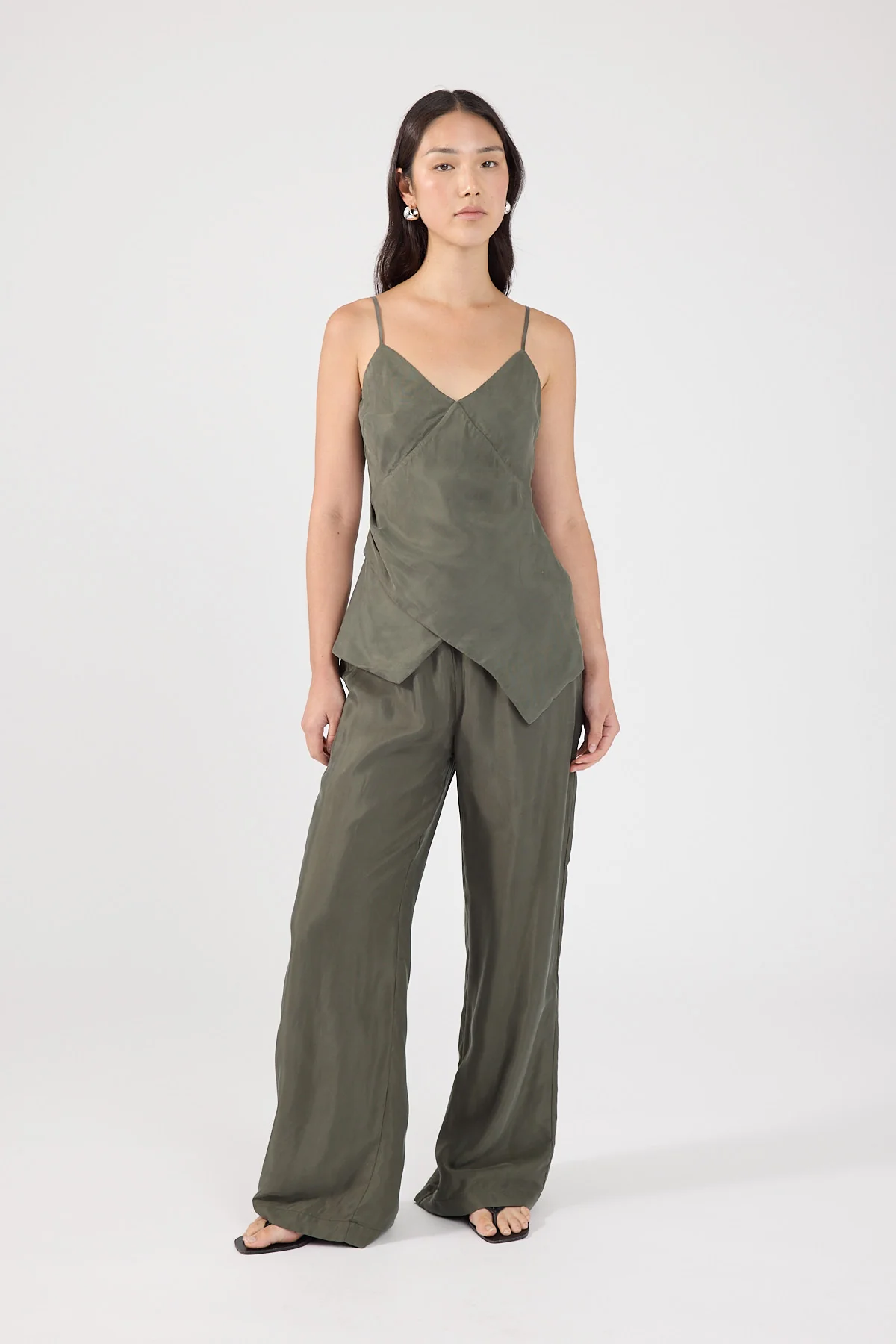Perfect Stranger Darcy Cupro Top Khaki - Image 9