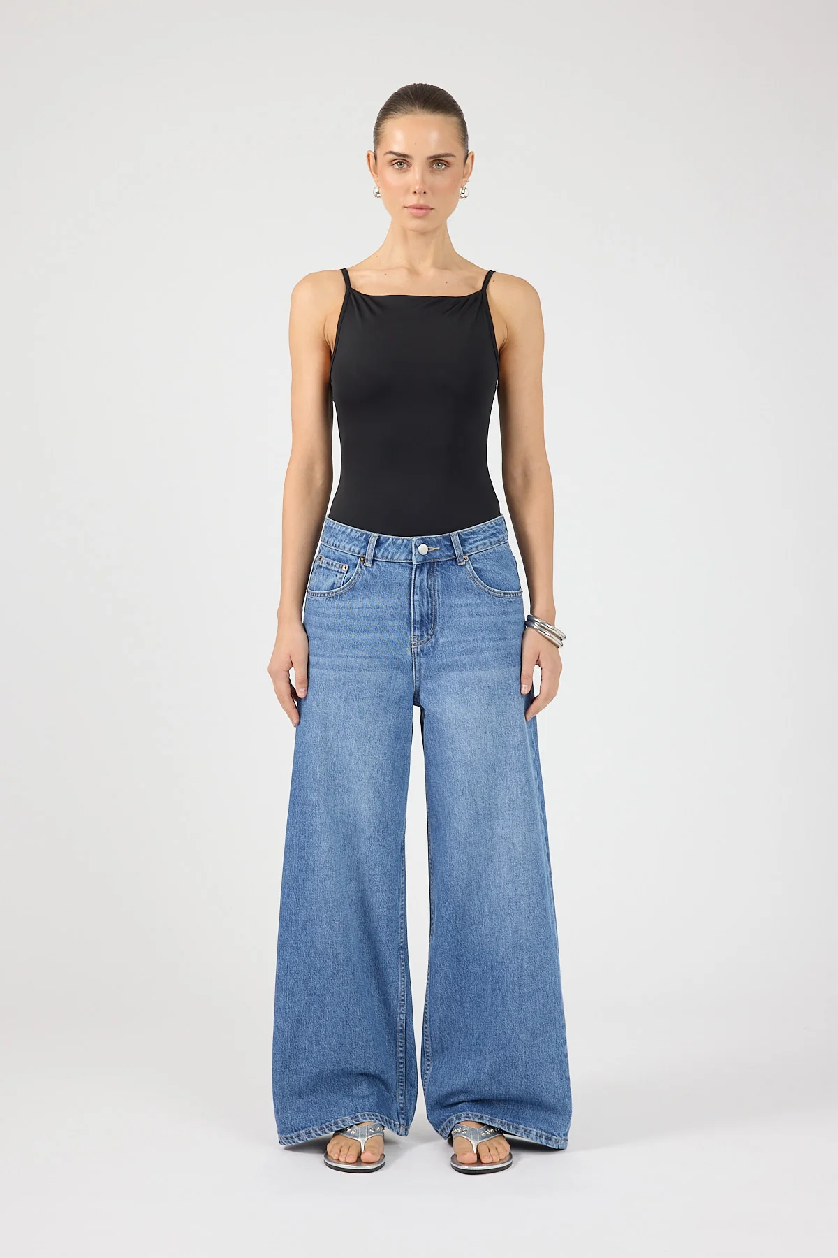 Perfect Stranger Dawson Square Neck Bodysuit Black