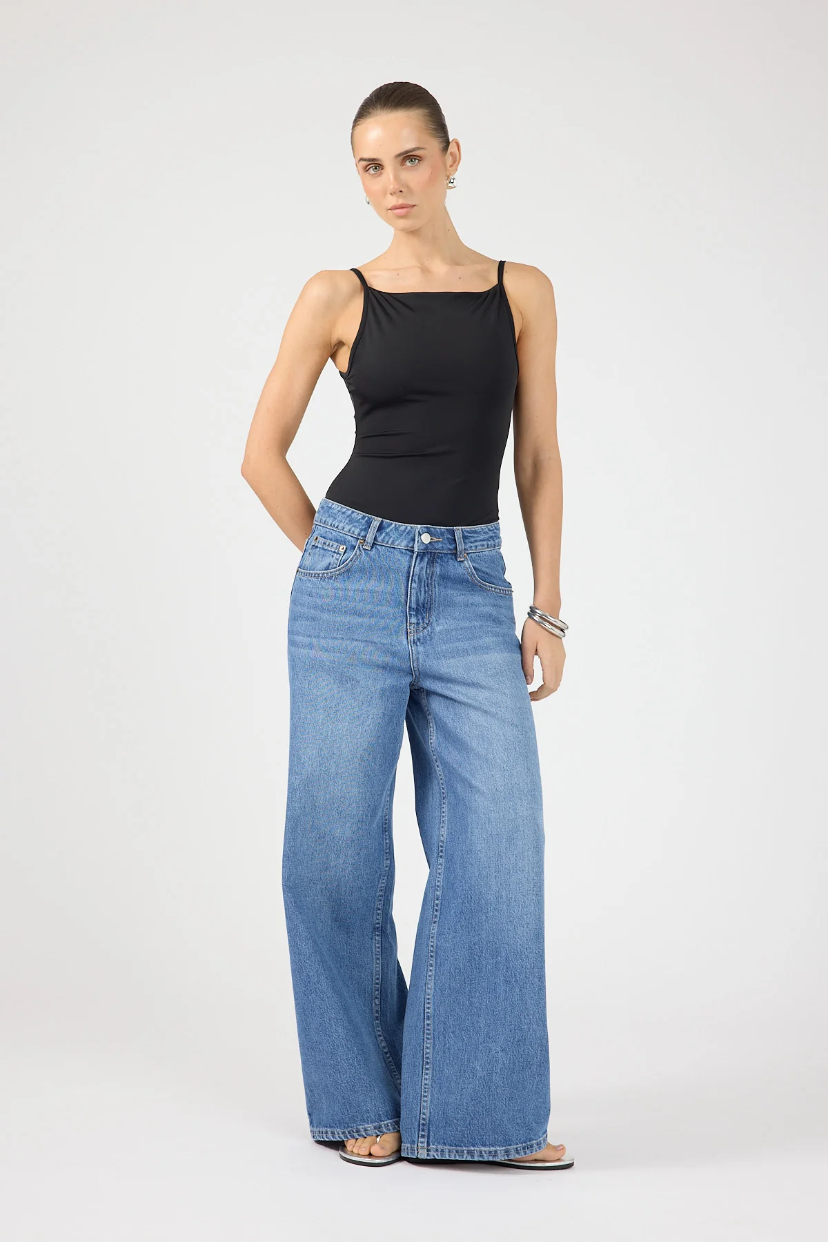 Perfect Stranger Dawson Square Neck Bodysuit Black - Image 5