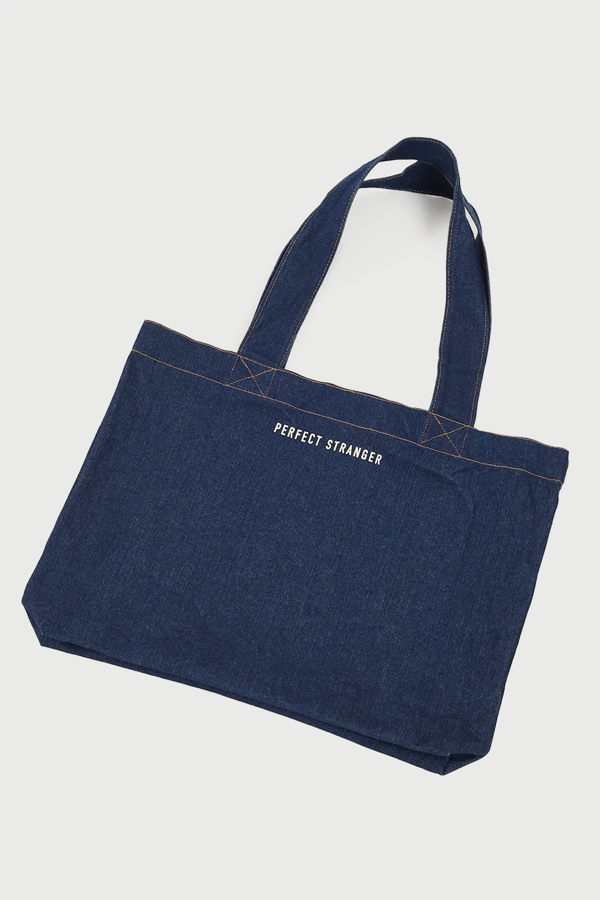 Perfect Stranger Denim Monogram Tote Dark Rinse - Image 2