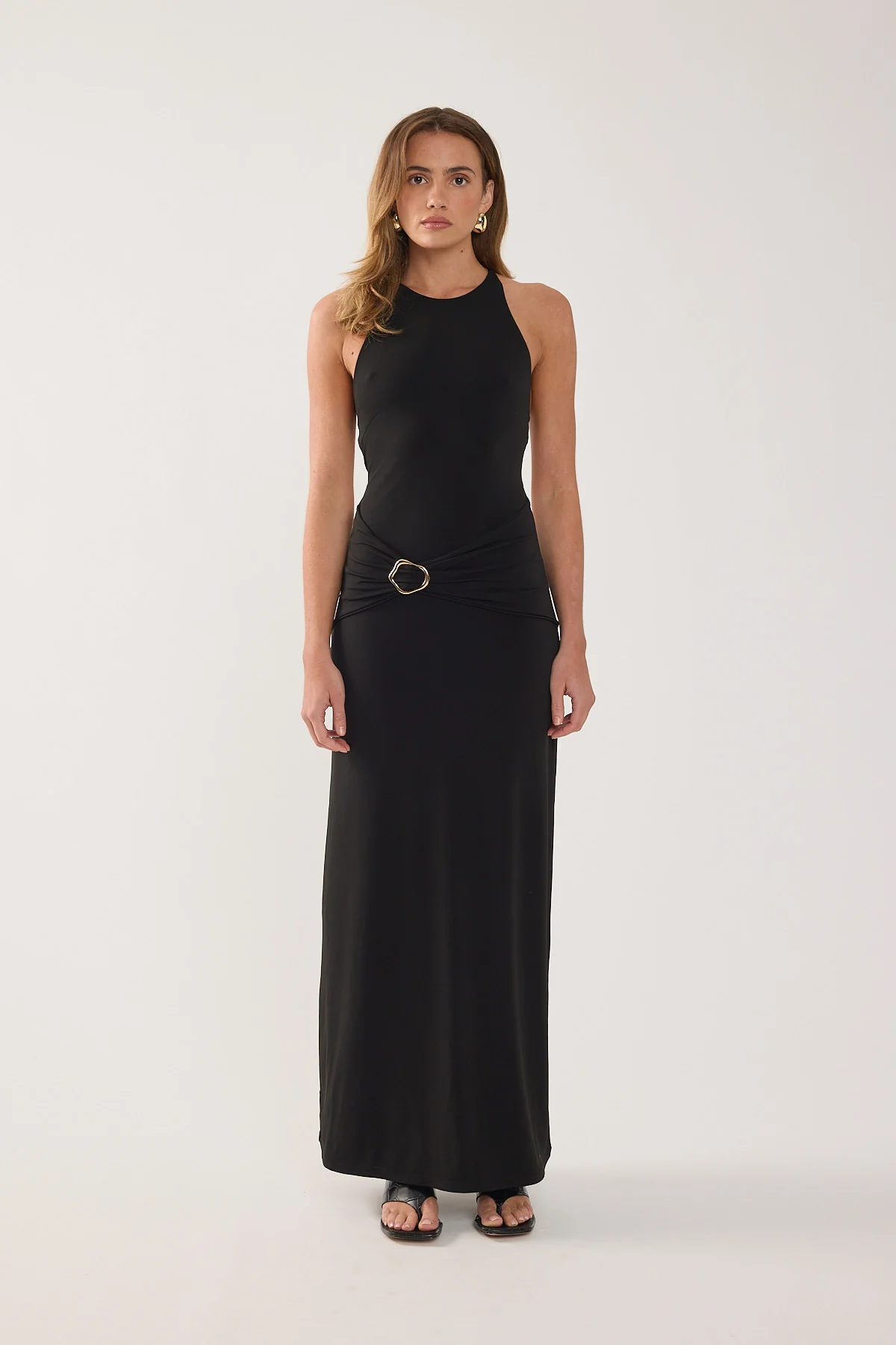 Perfect Stranger Dorian Buckle Maxi Dress Black - Image 6