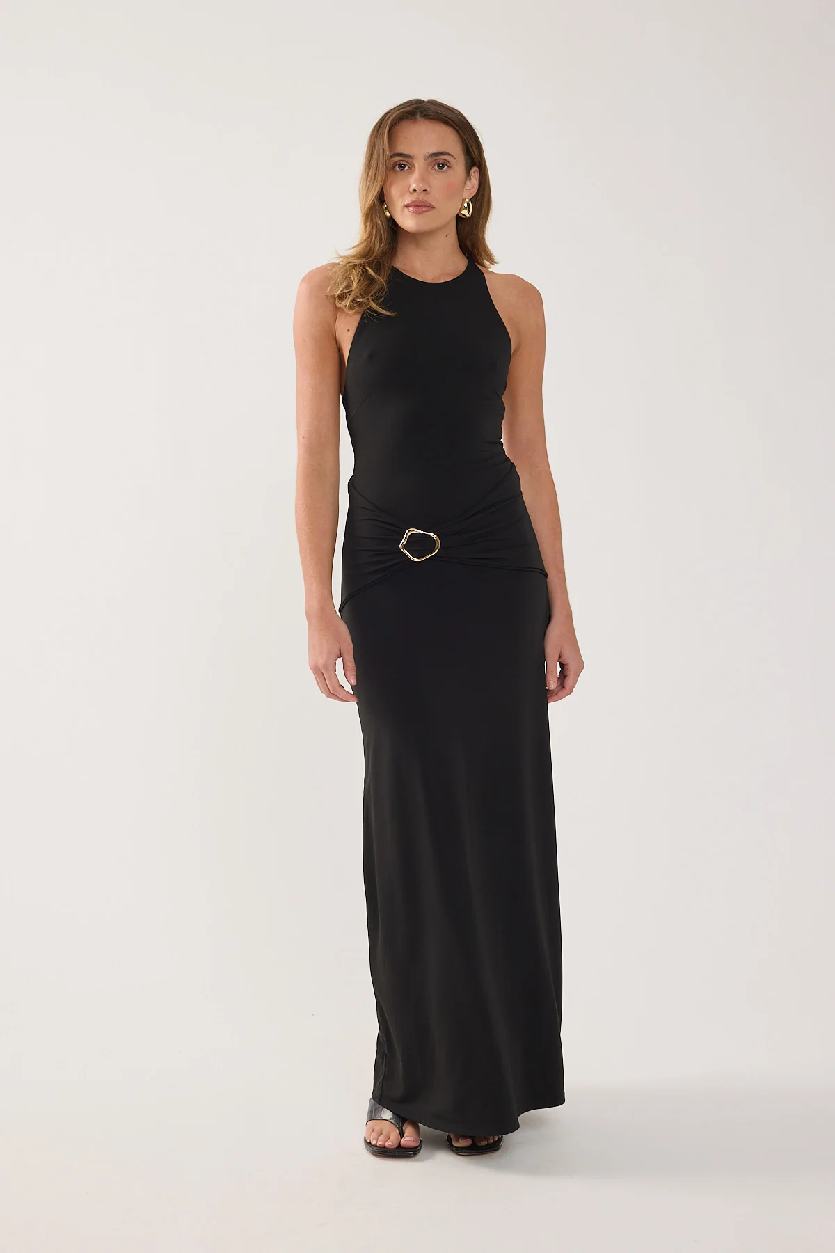 Perfect Stranger Dorian Buckle Maxi Dress Black - Image 9