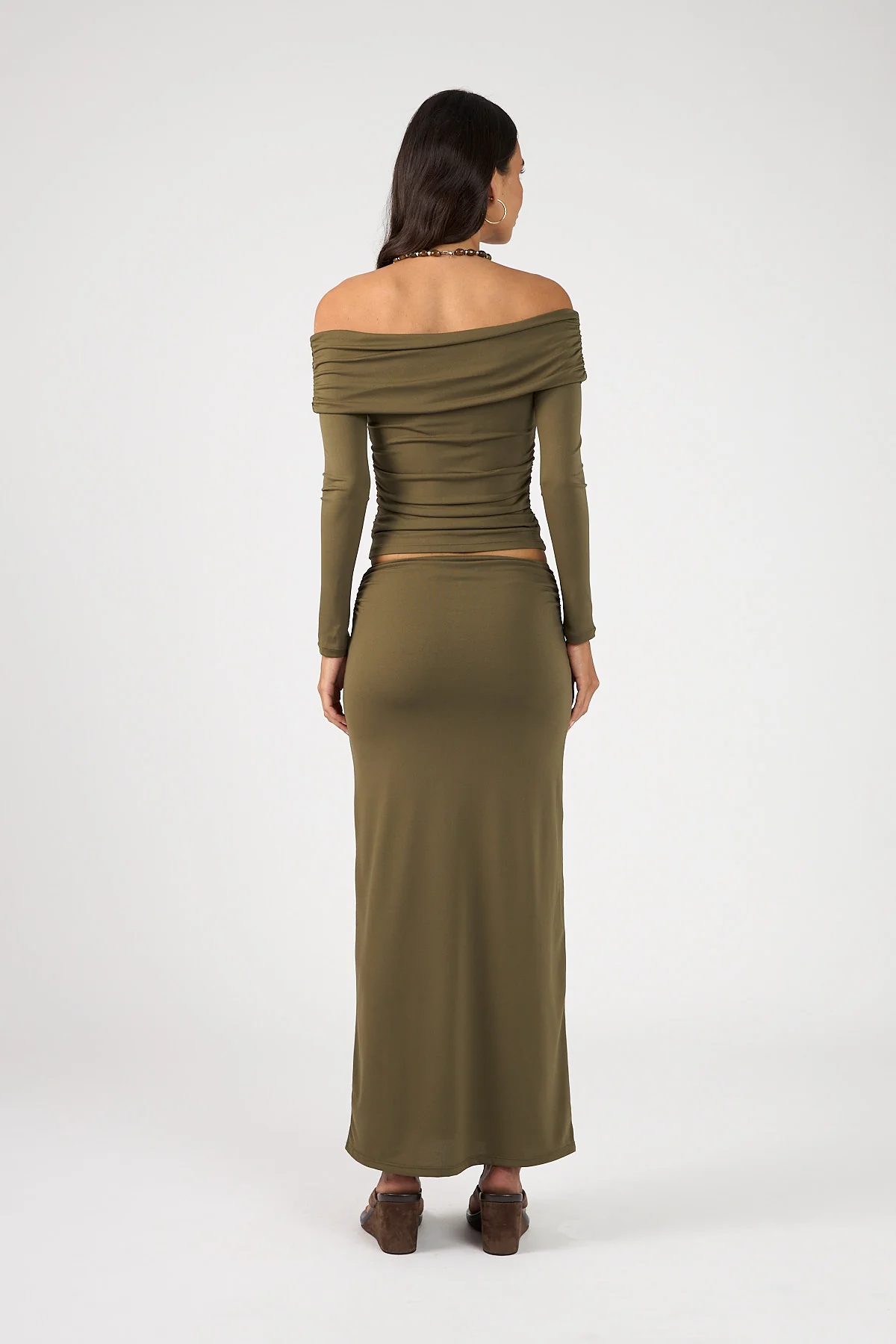 Perfect Stranger Dorian Maxi Skirt Khaki - Image 4