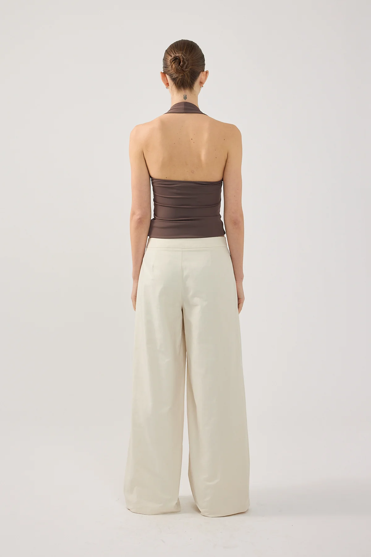 Perfect Stranger Duo Wrap Mid Rise Tailored Pant Stone White - Image 4