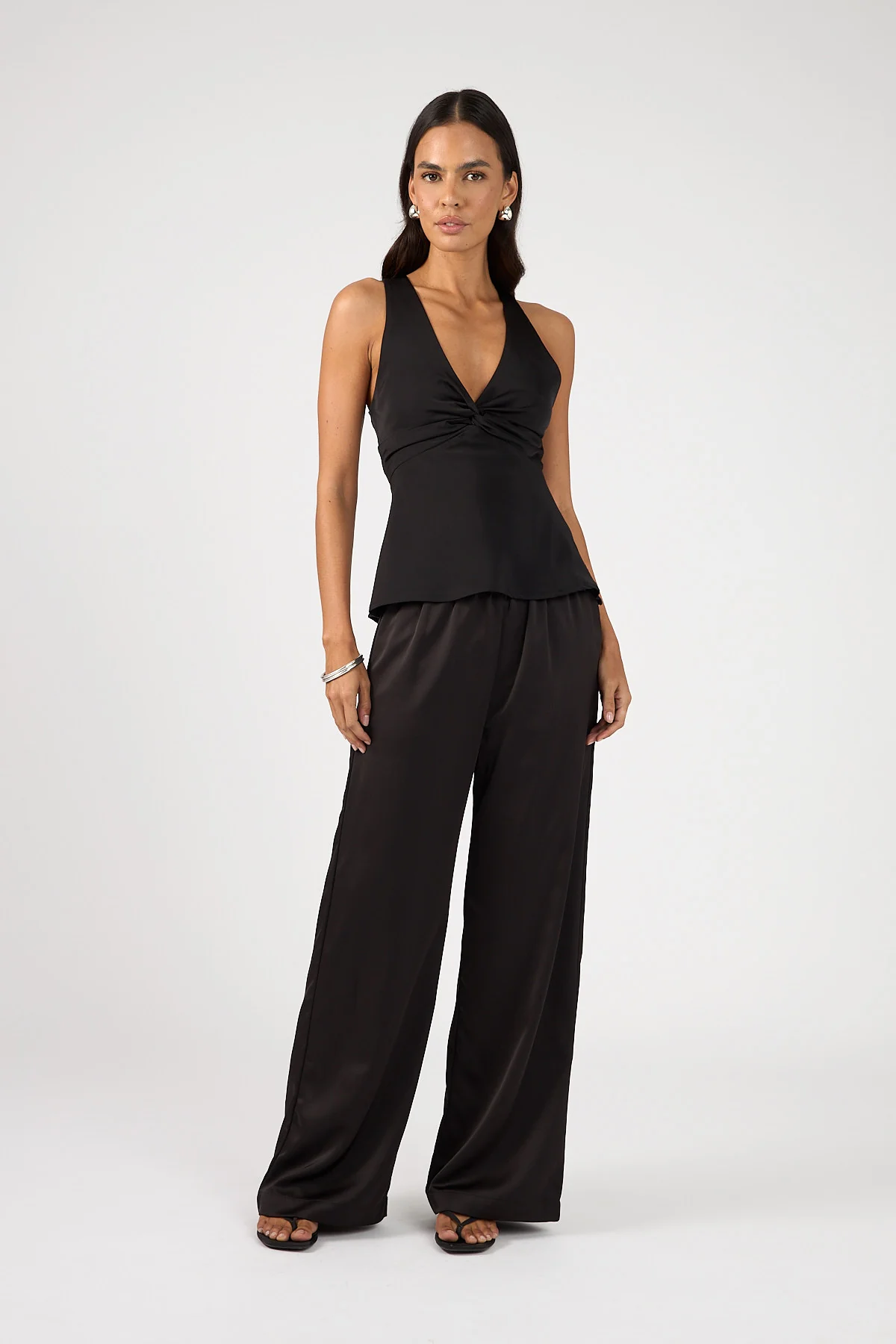 Perfect Stranger Ellie Twist Halter Top Black