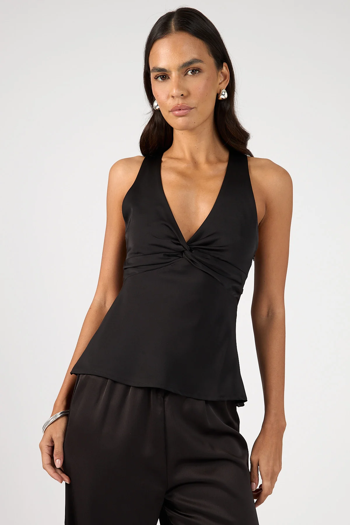 Perfect Stranger Ellie Twist Halter Top Black - Image 4