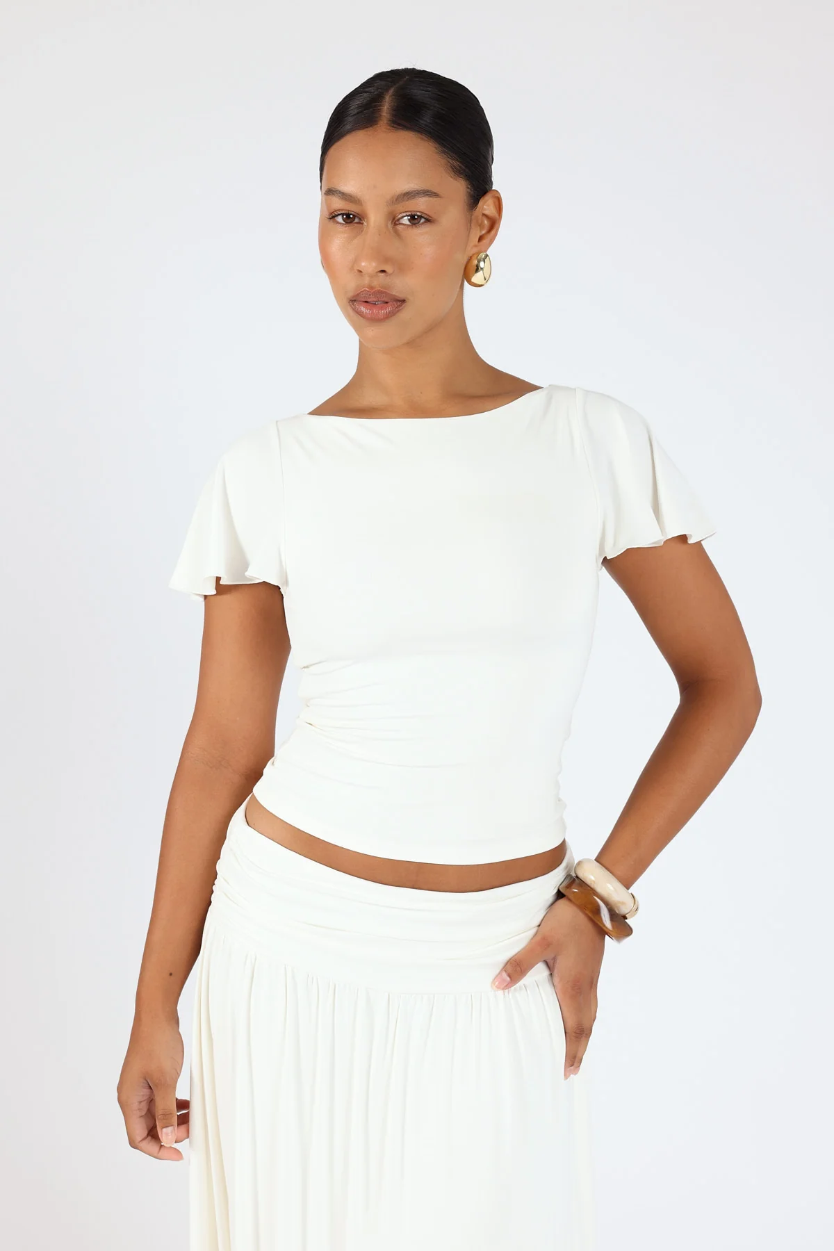 Perfect Stranger Ellison Jersey T-shirt Off White - Image 5