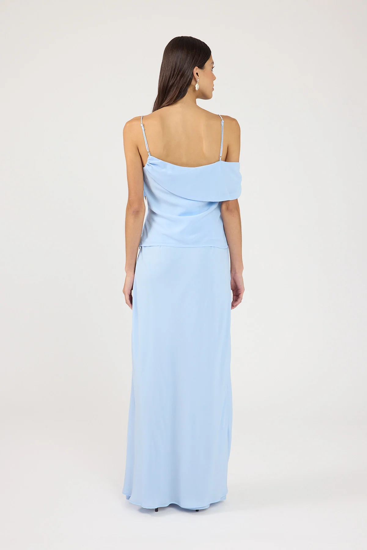 Perfect Stranger Elouise Draped Maxi Skirt Blue - Image 3