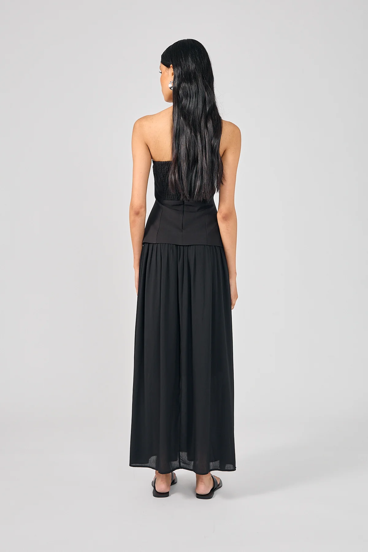 Perfect Stranger Emilia Drop Waist Midi Dress Black - Image 5