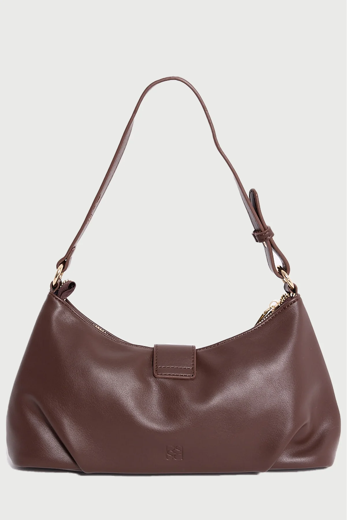 Perfect Stranger Enola Buckle Shoulder Bag Brown - Image 3