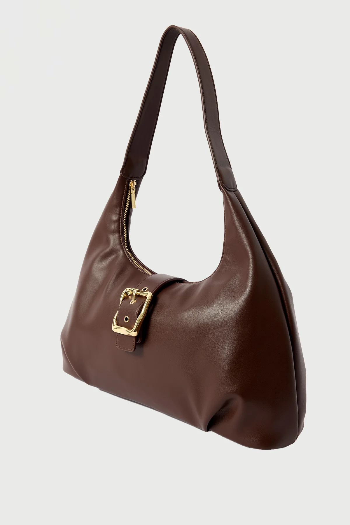 Perfect Stranger Enola Buckle Tote Bag Brown - Image 2