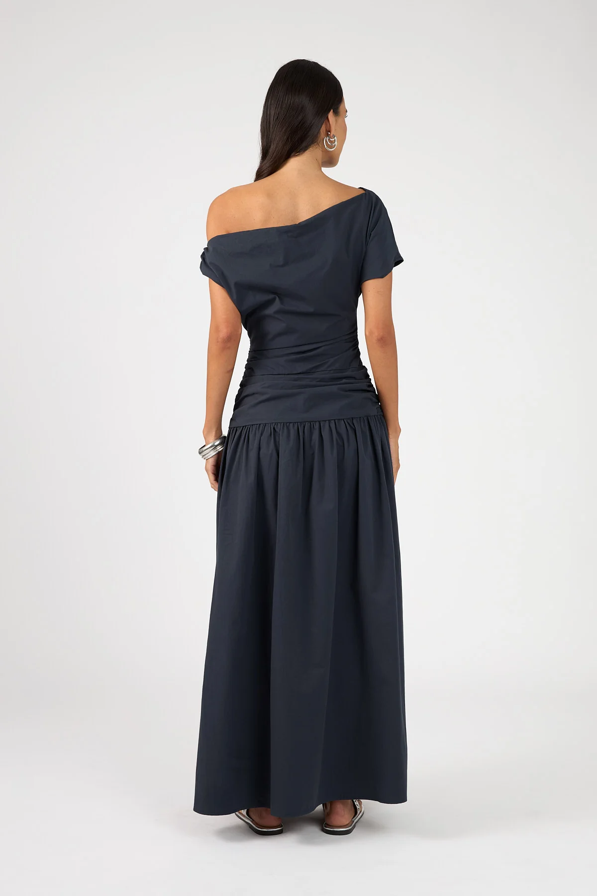 Perfect Stranger Fleur Gathered Maxi Dress Ink Blue - Image 3